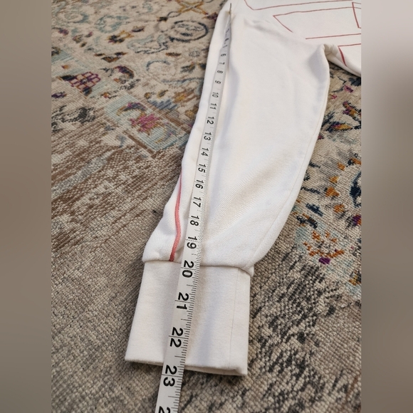 Adidas Womens White Mauve Oversized Pullover Sweatshirt lightweight Top, sz  SZ - Picture 10 of 14